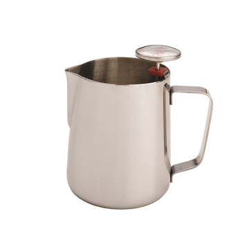 20 oz Latte Art Pitchers with Thermometer Clip, Stainless Steel, 27202