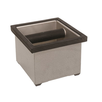 Knock Box Set, Stainless Steel, 6″x5.5″x4″, Hammer Finish, 25631