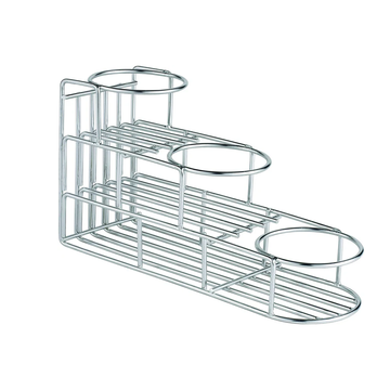 3 Inline Bottle Rack, Stainless Steel Wire, Tiered, 12″x4″x6″, Silver, 81203-S