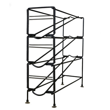 Vertical Cup Dispenser, 3 Tiers, Black, with Adjustment Springs