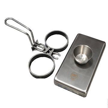 Rattleware 2 Ring Egg Set, Stainless Steel Frame, Nonstick Rings, with Cover