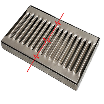 Drip Tray, Stainless Steel, 5″x24″x0.75″, Removable Grate