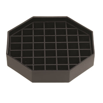 Drip Tray, 4″x4″x1″, Black Polymer, Removable Grate