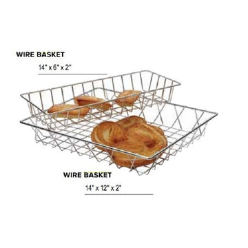 Basket, 14″x6″, Stainless Steel Wire, 06110-S