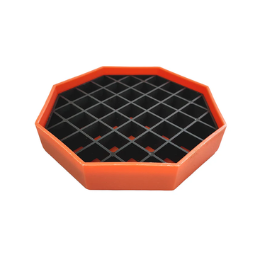 Octagonal Drip Tray, Polymer, Orange, 4″x4″x1″, Removable Grid, 61051