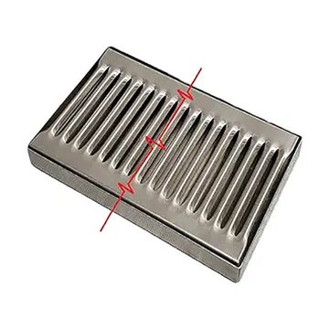 Drip Tray, Stainless Steel, Super Heavy, Removeable Grate, 6″x5″x.75″