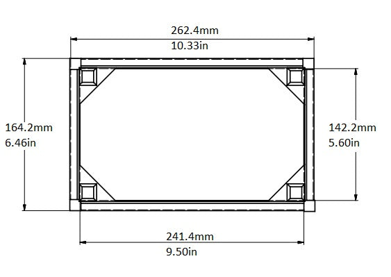 Holder, Stainless Steel, Hammer Finish, for 9″x5.5″x4″ Knock Box