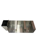 Cup Lid Napkin Straw Holder, Stainless Steel