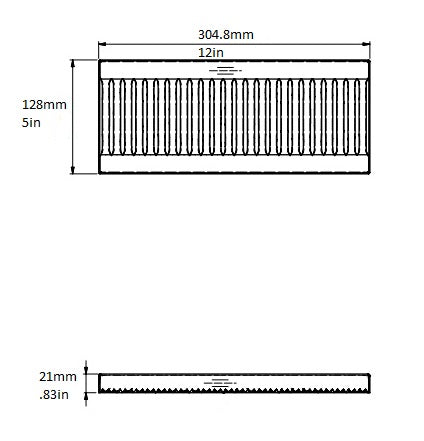 Drip Tray, Stainless Steel, 5″x12″x1″, Removable Grate