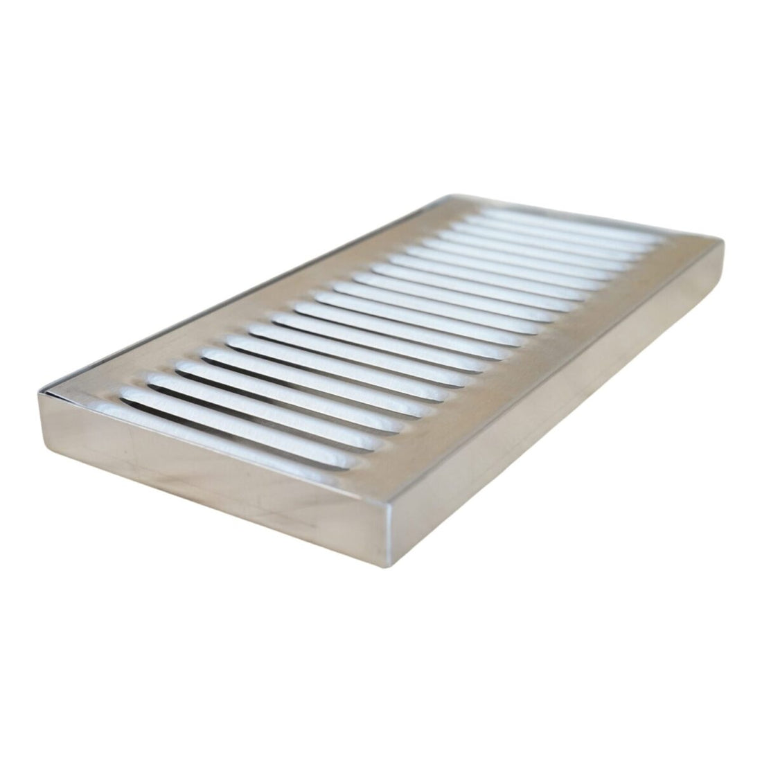 Drip Tray, Super Heavy, 5″x10″x.75″, Stainless Steel, Removeable Grate