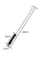 rattleware Steam Wand Brush, Bristle Diameter 12mm, Black Large 10″ Blue Bead