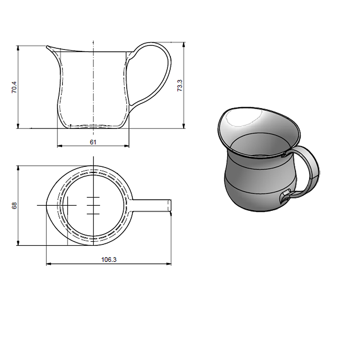 5 oz Bell Creamer, Glass