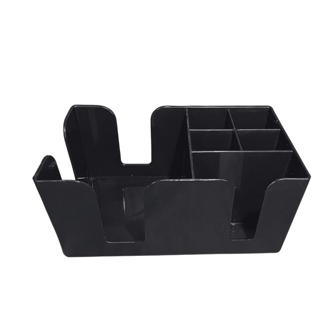 Rattleware Bar Caddy 6 Compartment PC Black