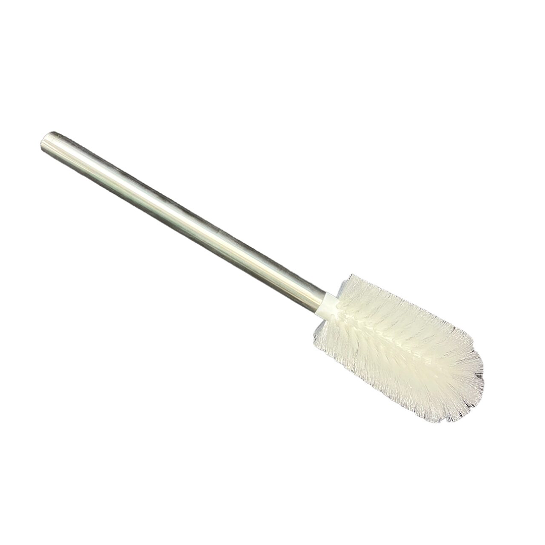 Cleaning Brush, Stainless Steel Handle, White Nylon Bristles