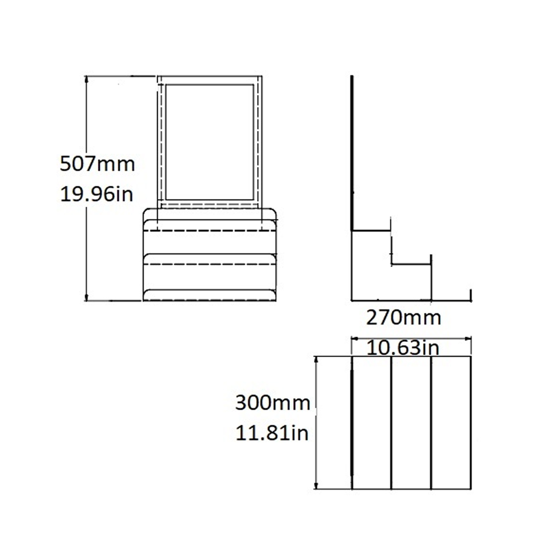 Coffee Bag Display, Stainless Steel, 3 Tiered, Hammered Finish, 06225