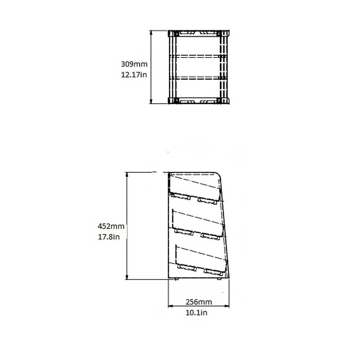 Condiment Rack, Steel, Black, 3 Tiers