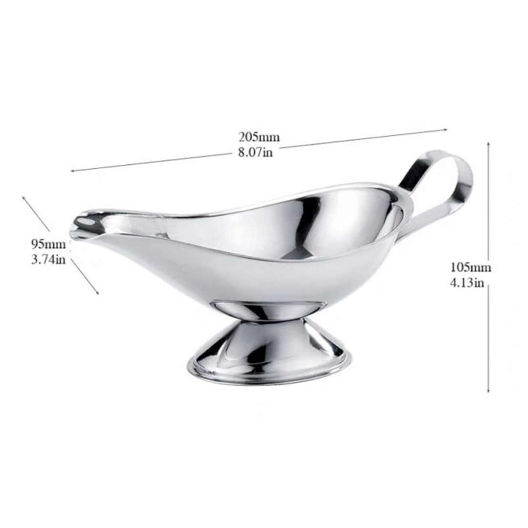 Gravy/Creamer Boat, Stainless Steel, 230ml (Approx 8oz) Capacity