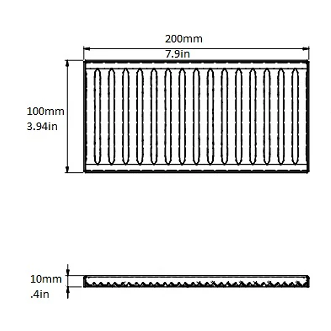 Drip Tray, Stainless Steel, 4″x8″x0.4″, Low Profile, Removable Grate