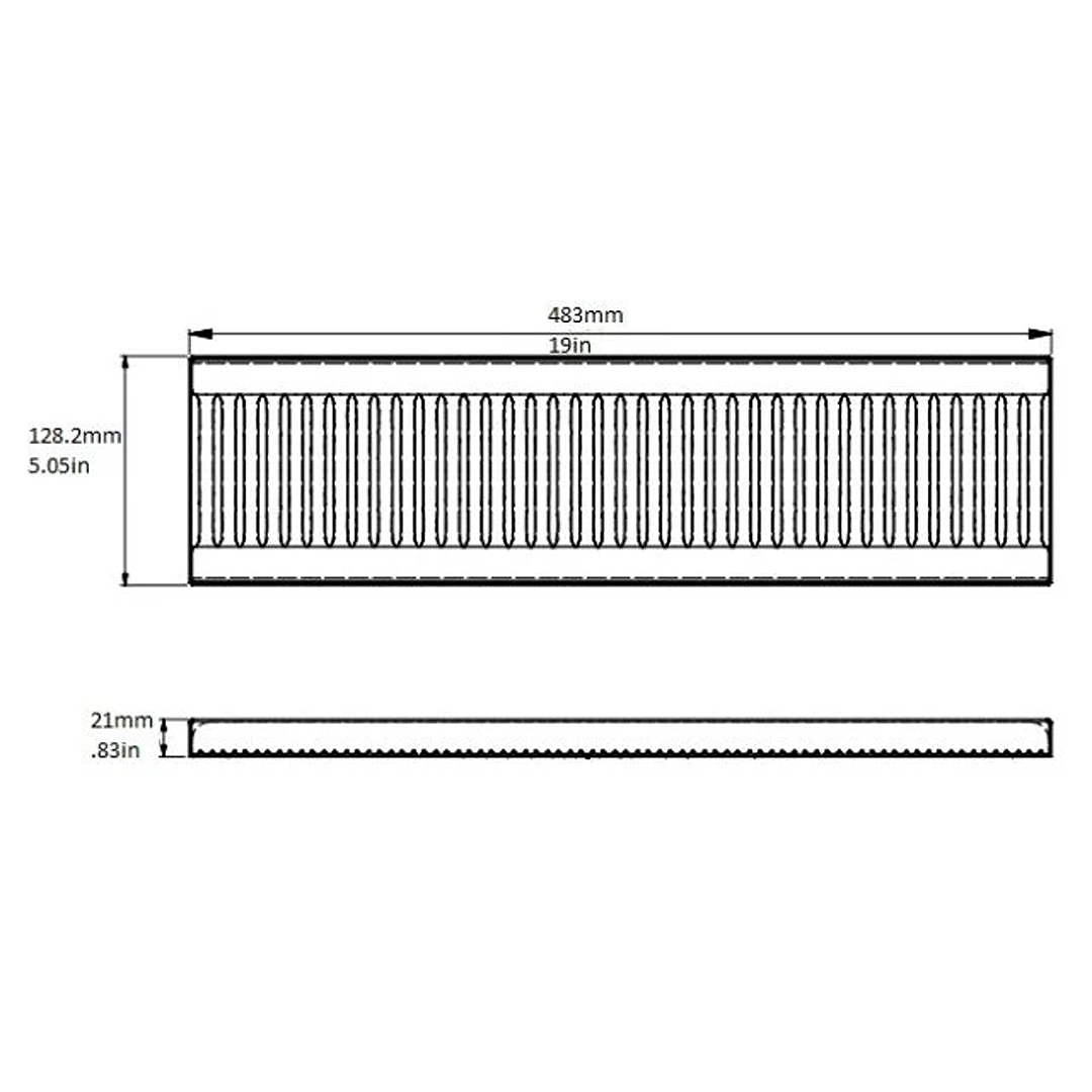 Drip Tray, 5″x19″x0.75″, Stainless Steel, Removeable Grate