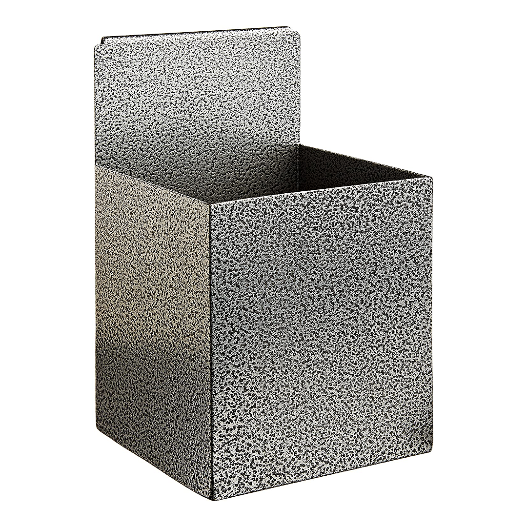 Extended Basic Holder, Stainless Steel, 4″x4″x7″, Hammered Finish, 05220