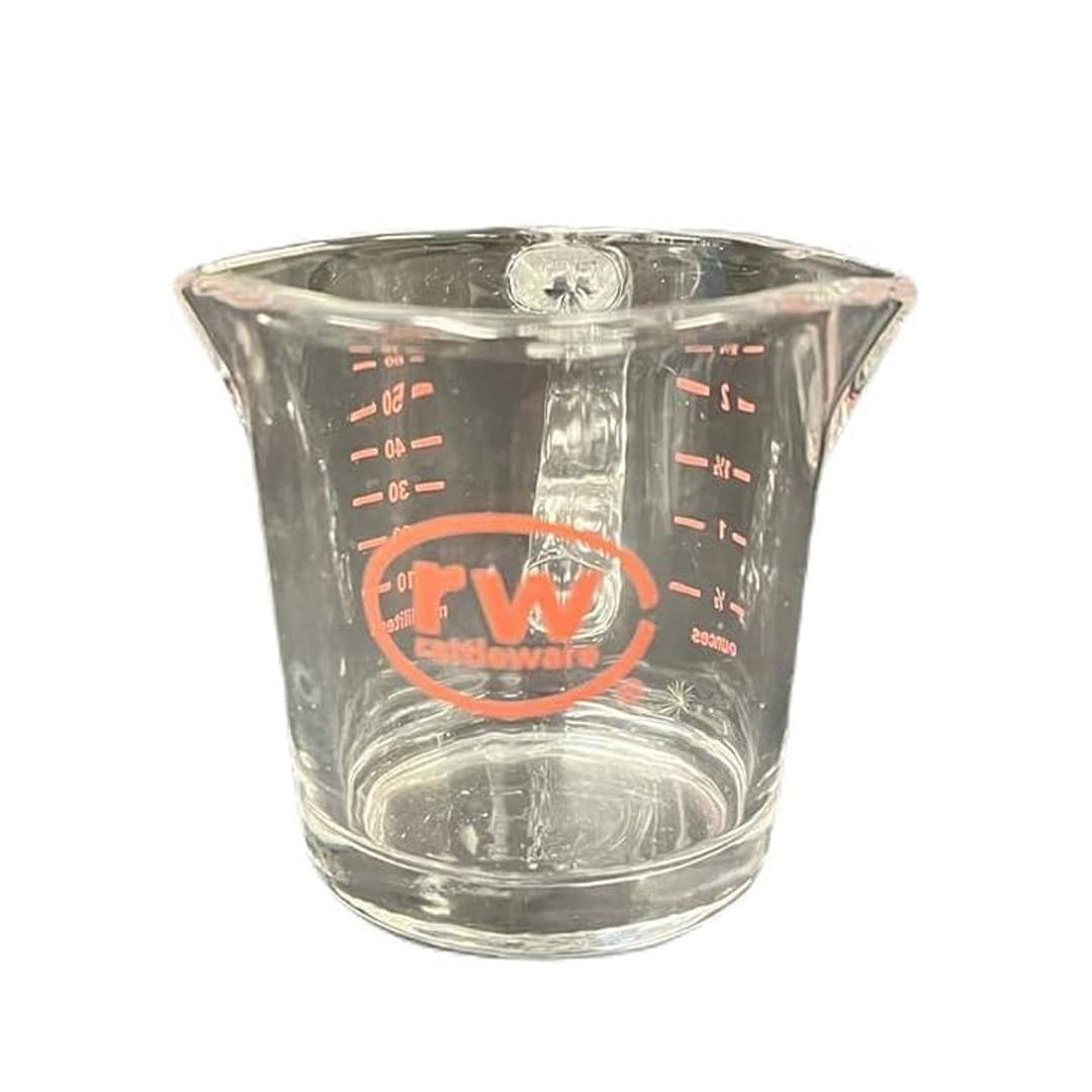 Rattleware 3 oz Espresso Shot Glass Pitcher with Pink Marking– Genuine Barista Measuring Cup with Graduations in ml & oz – High-Volume, Commercial-Grade for Swift Espresso Pouring & Precision