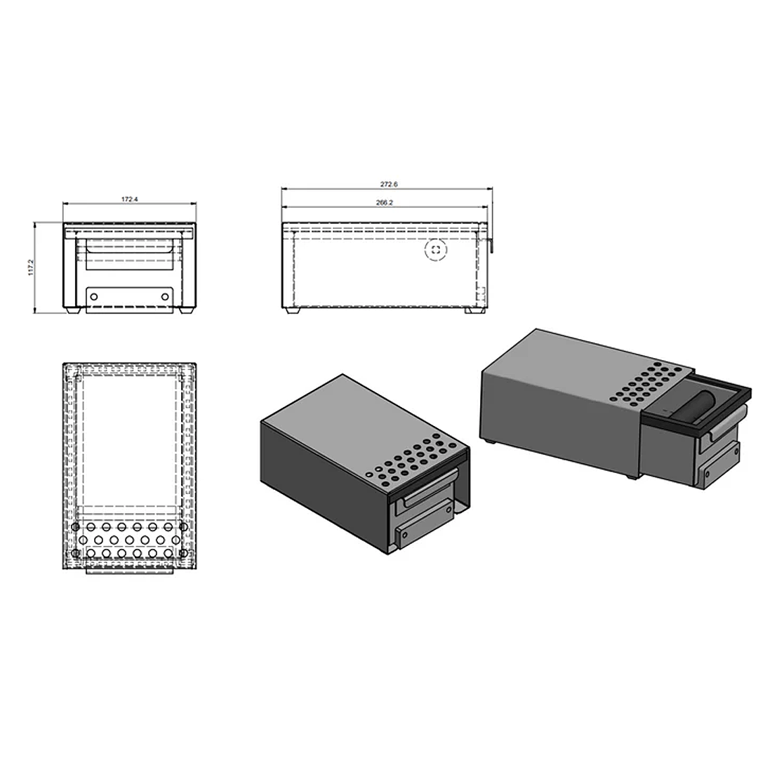 Knock Box Drawer, Stainless Steel