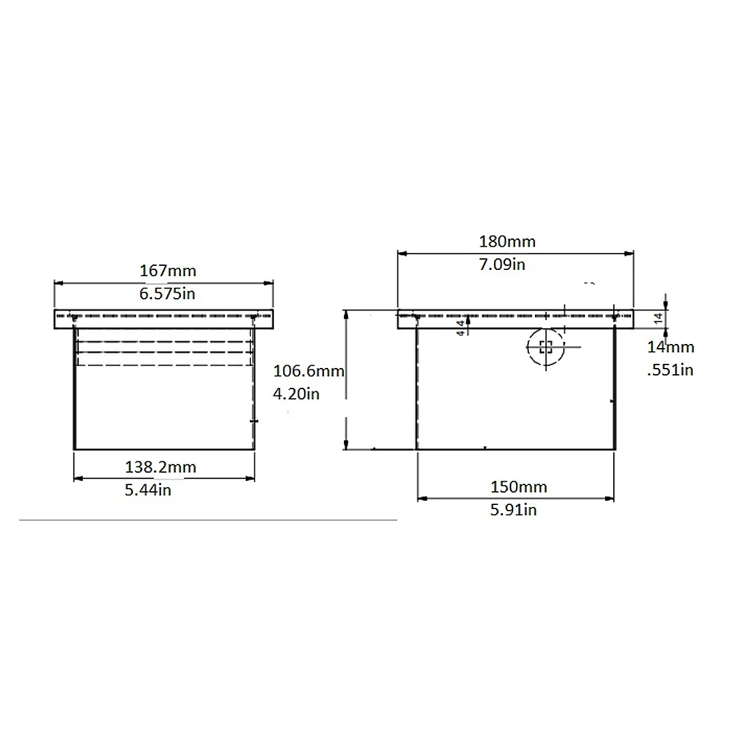 Knock Chute, 6″x5.5″x4″, Stainless Steel, 25102