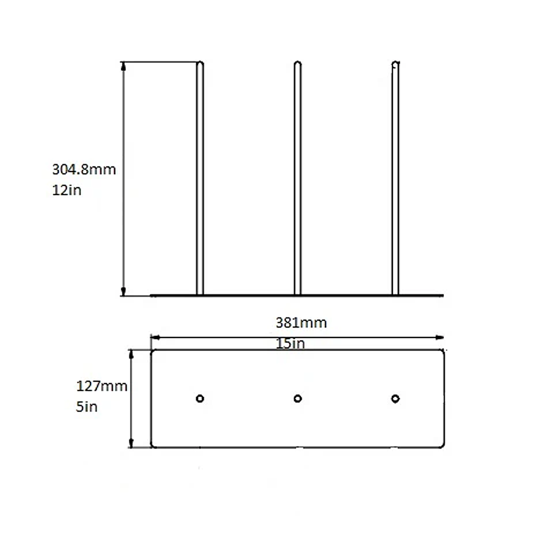 Lid Holder, 3 Posts, Stainless Steel, for Dome Lids
