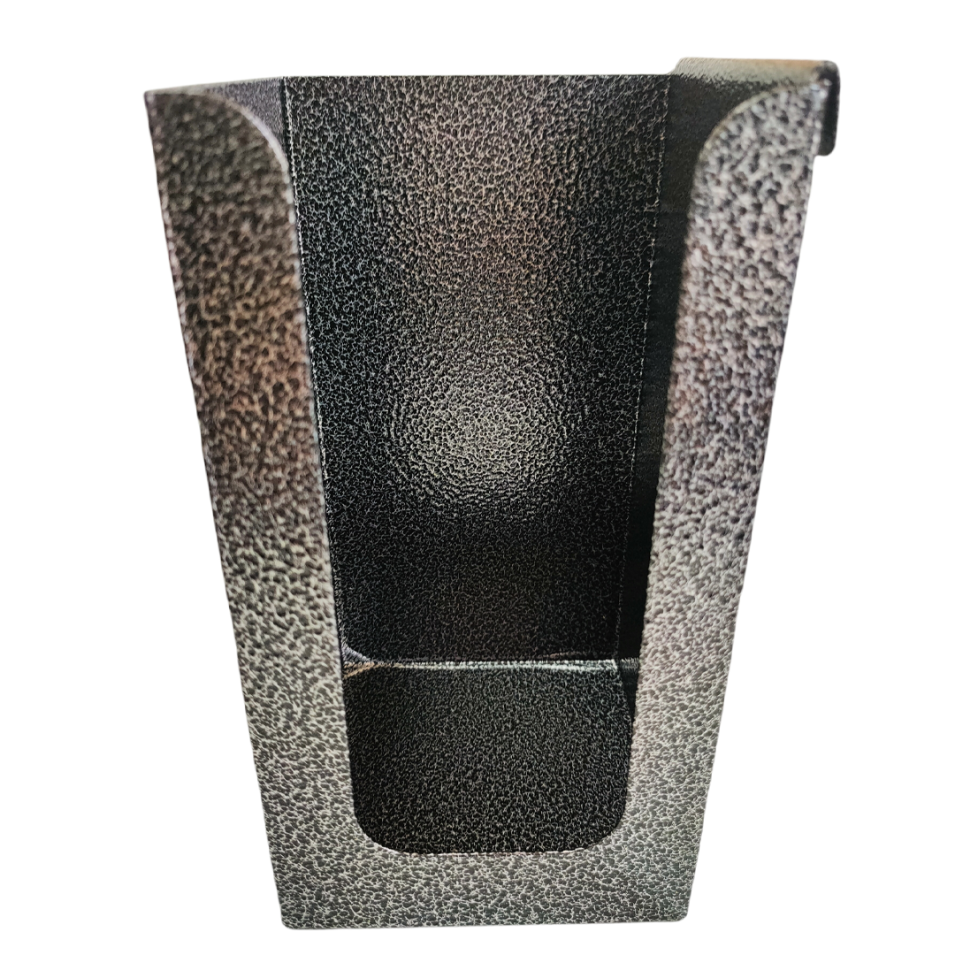 Cup/Lid Holder, Stainless Steel, 4″x4″x7.5″, Hammer Finish, 05221