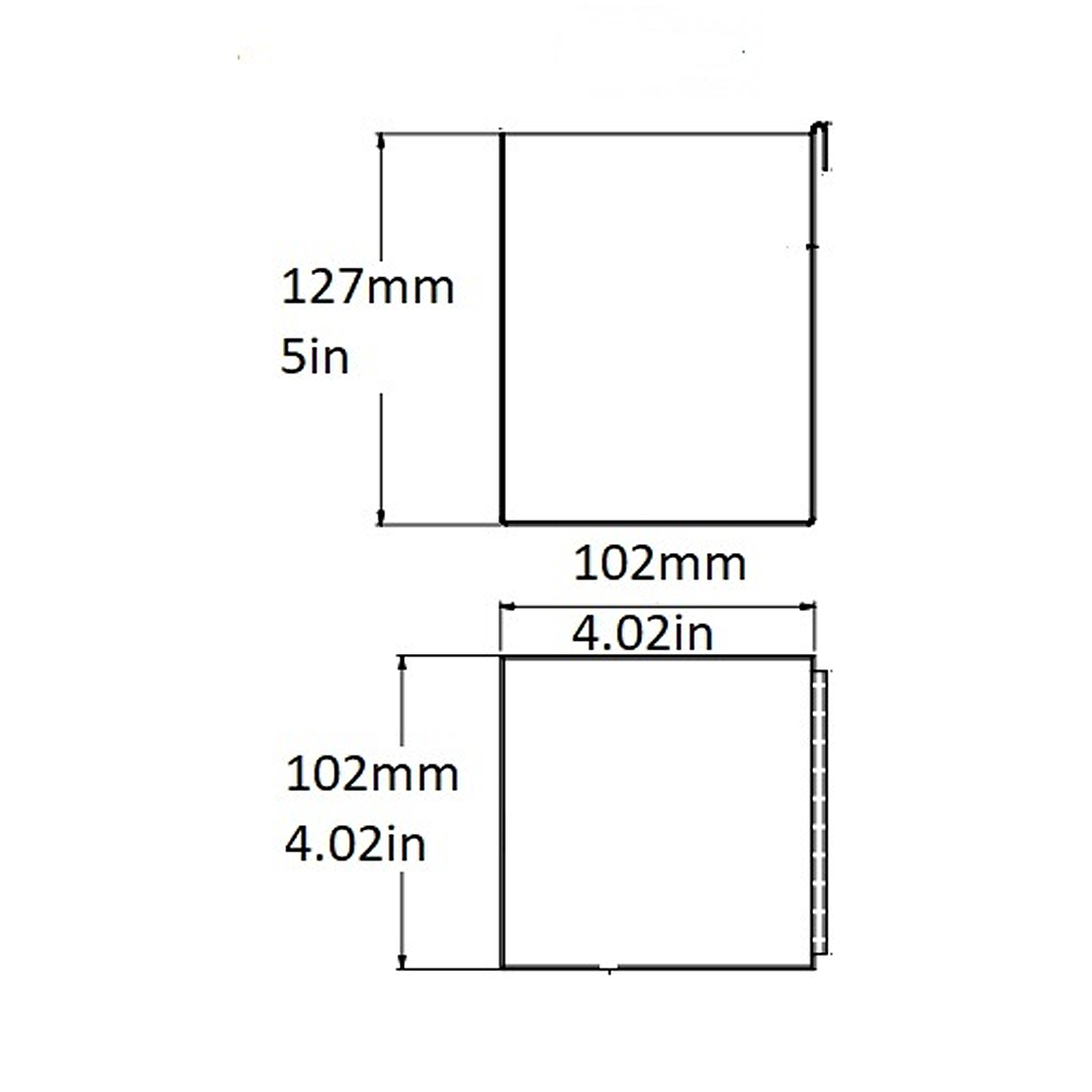 Modular Basic Holder, Stainless Steel, Powdercoat Hammer Finish, 05222