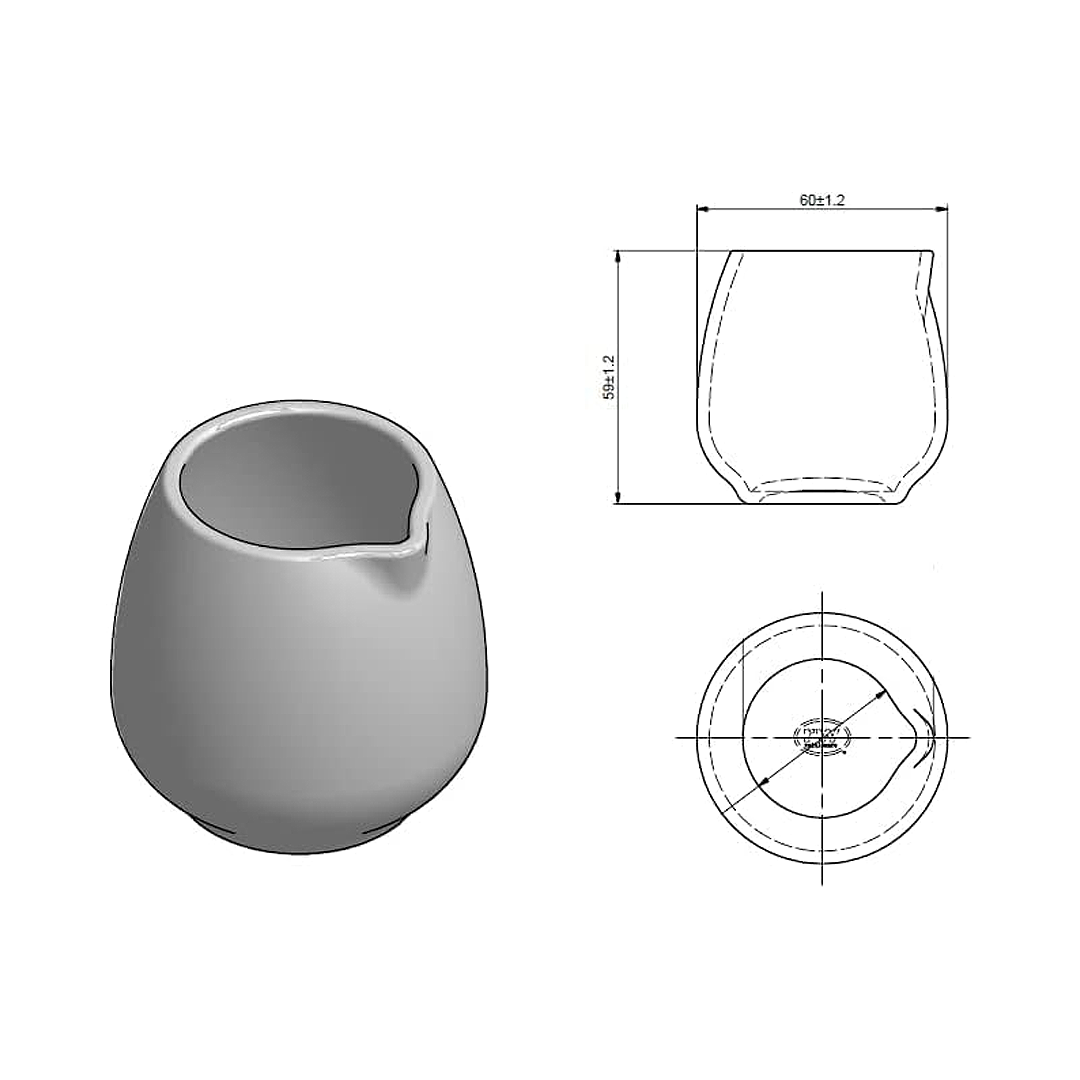 Stainless Products Ltd 3 oz Porcelain Creamer/Pitcher - Durable & Easy to Clean, Perfect for Any Occasion or Professional Settings