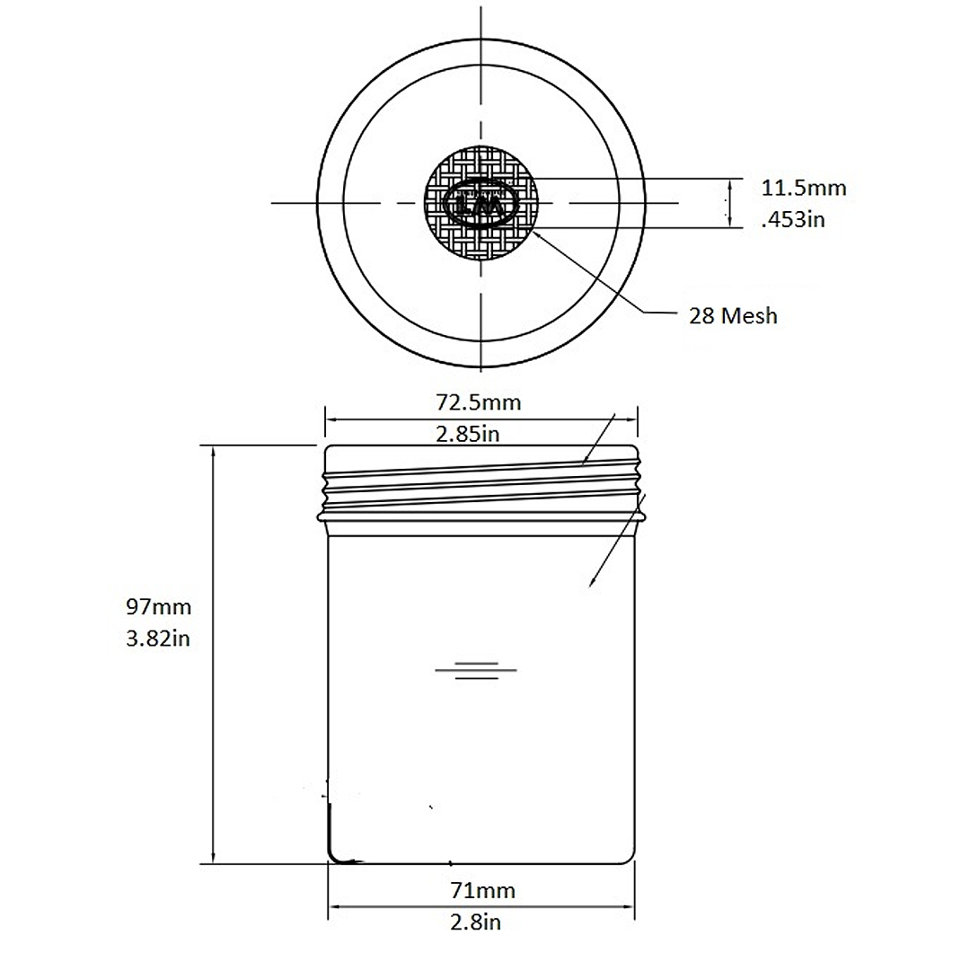 Shaker, Stainless Steel, Mesh Top, 05117