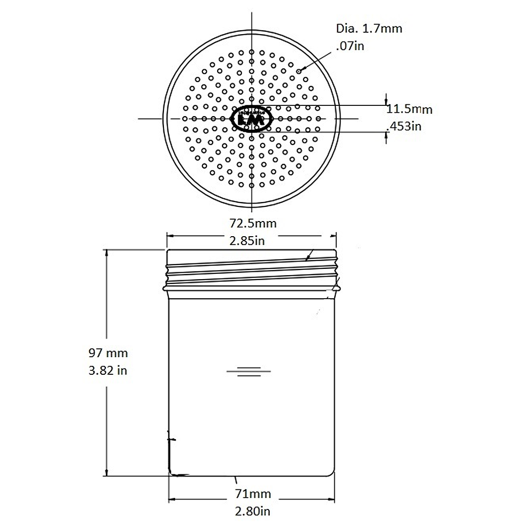 Shaker, Stainless Steel, Medium Holes, 05107