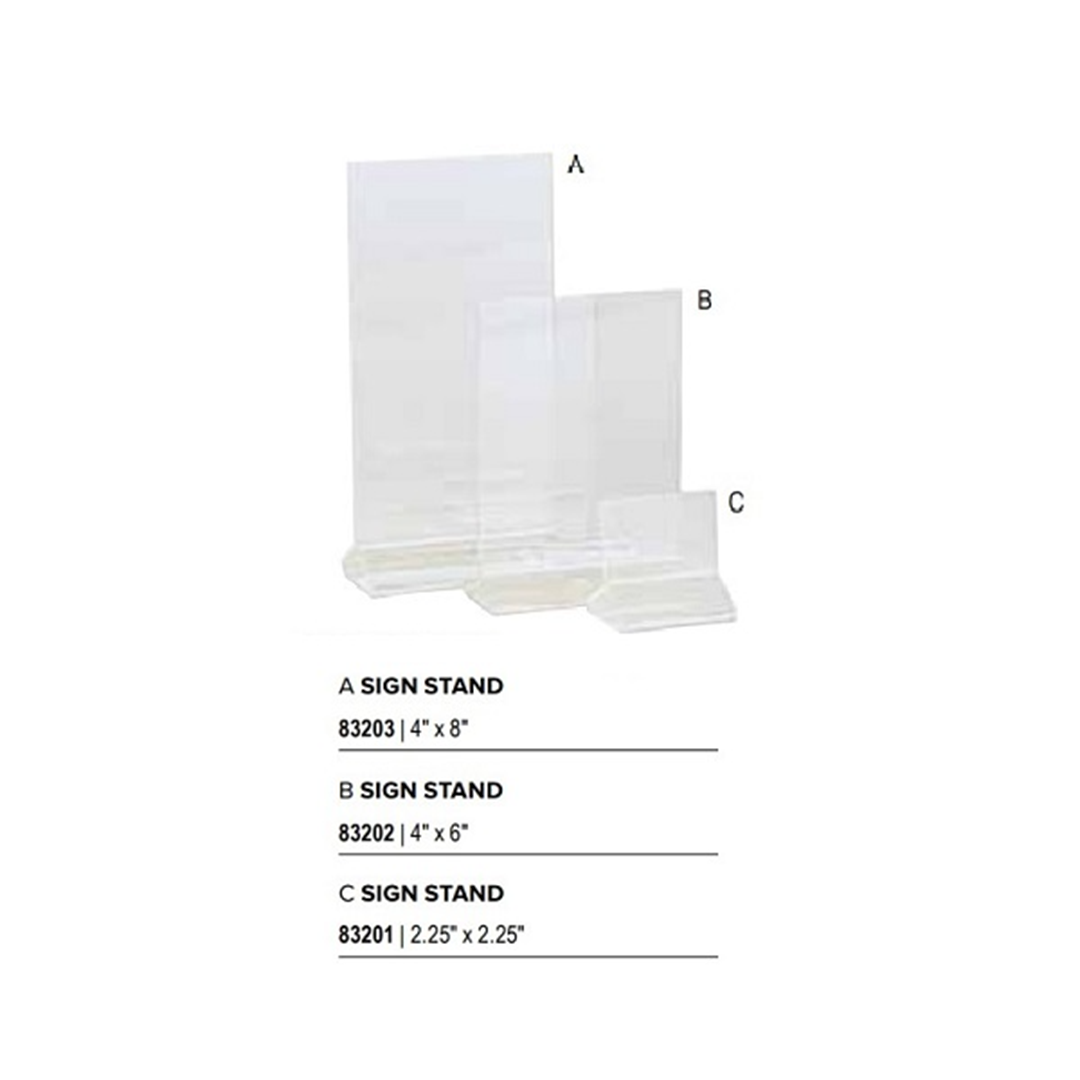 Sign Stand, Acrylic, 2.25″x2.25″, 83201