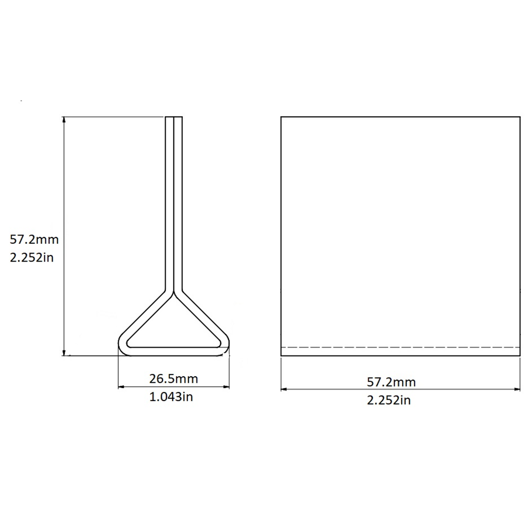 Sign Stand, Acrylic, 2.25″x2.25″, 83201