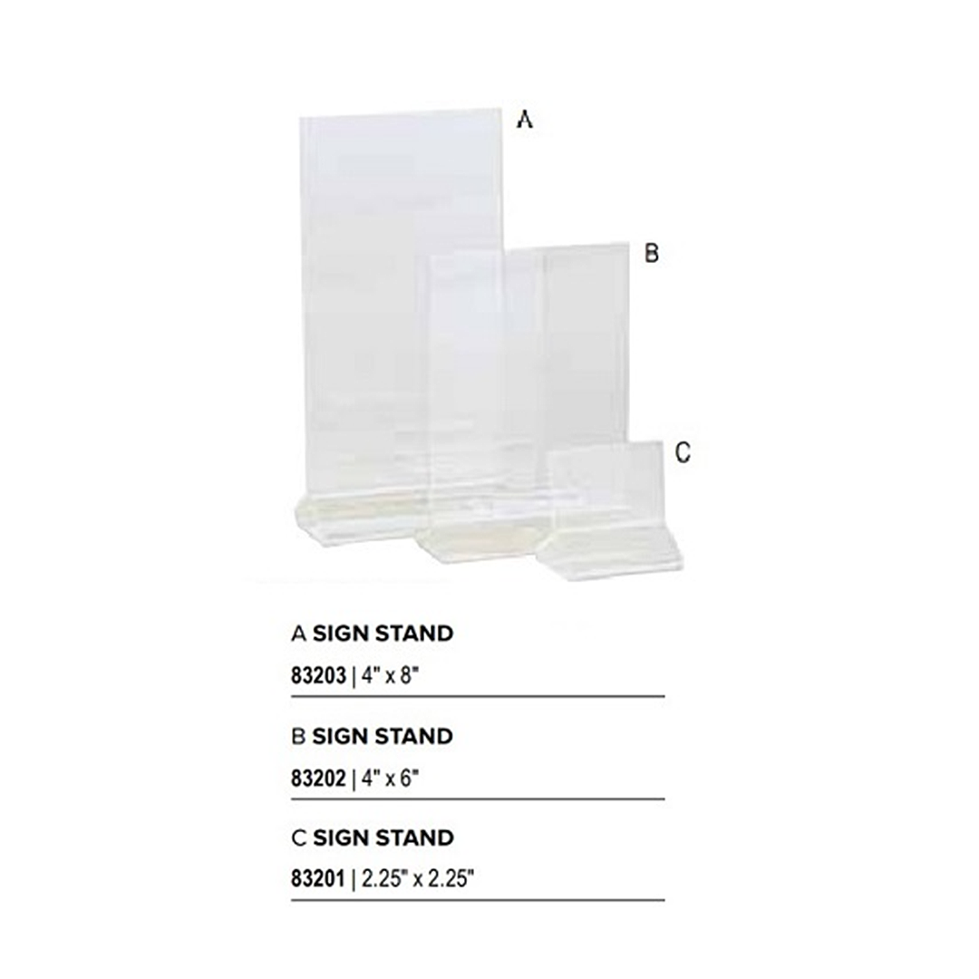 Sign Stand, Acrylic, 4″x8″, 83203