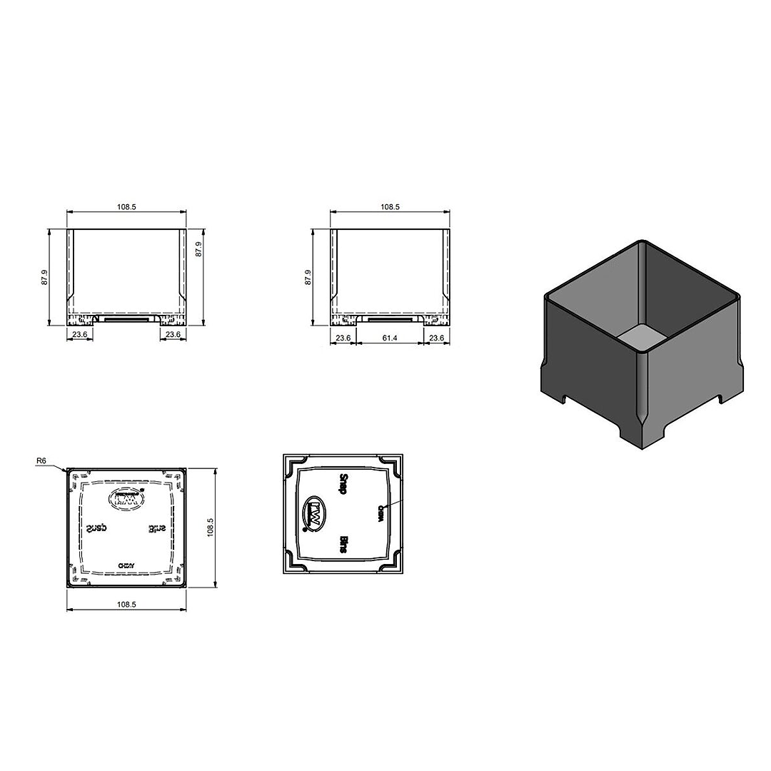 Snap Bin, 3.5″, Black, 82030-01