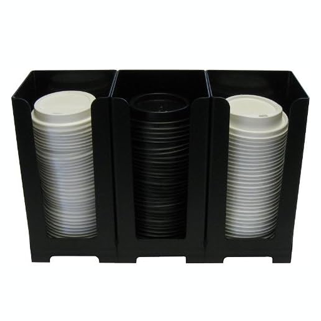 Snap Bin, 8-Inch Lid Holder, Black, Pack of 3, with 2 Snap Bin Connectors, 82340