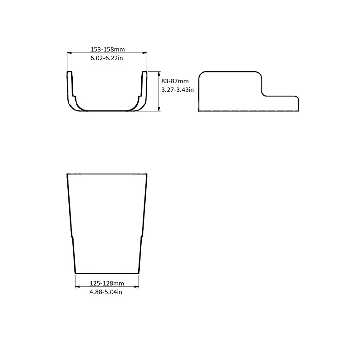 Splash Guard, Stainless Steel, Square, for Knock Box, 25501
