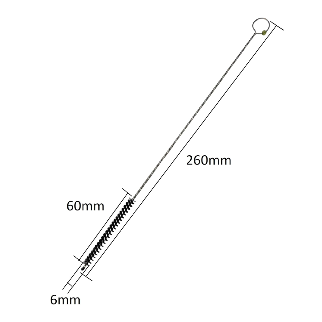 Rattleware 10” Steam Wand Brush - Small Black Brush with Yellow Bead - Essential Tool for Espresso Machine Maintenance and Hygiene