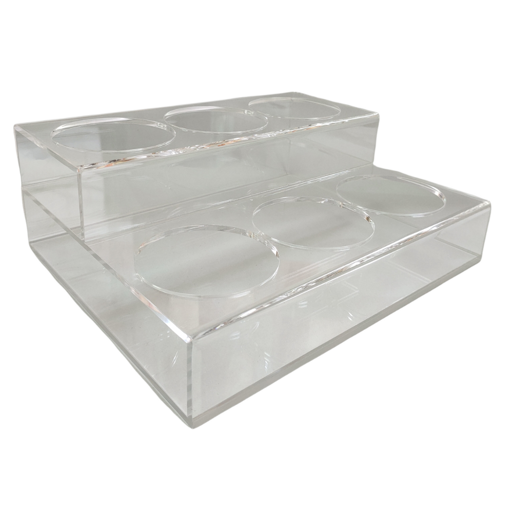 Rattleware 6 Bottle Rack, Acrylic, 12″x10″x4.25″, 86206