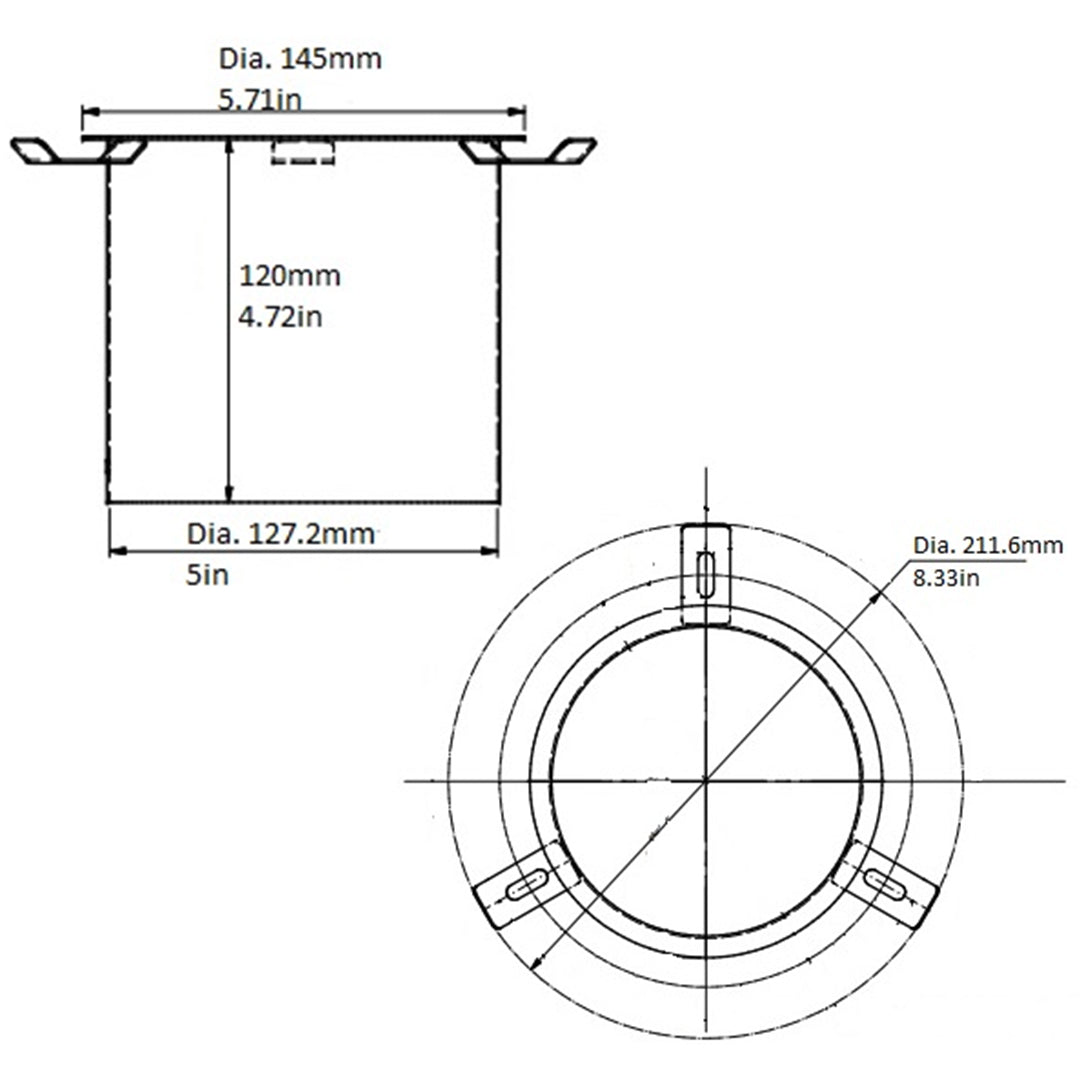 Waste Chute, Circular, Stainless Steel