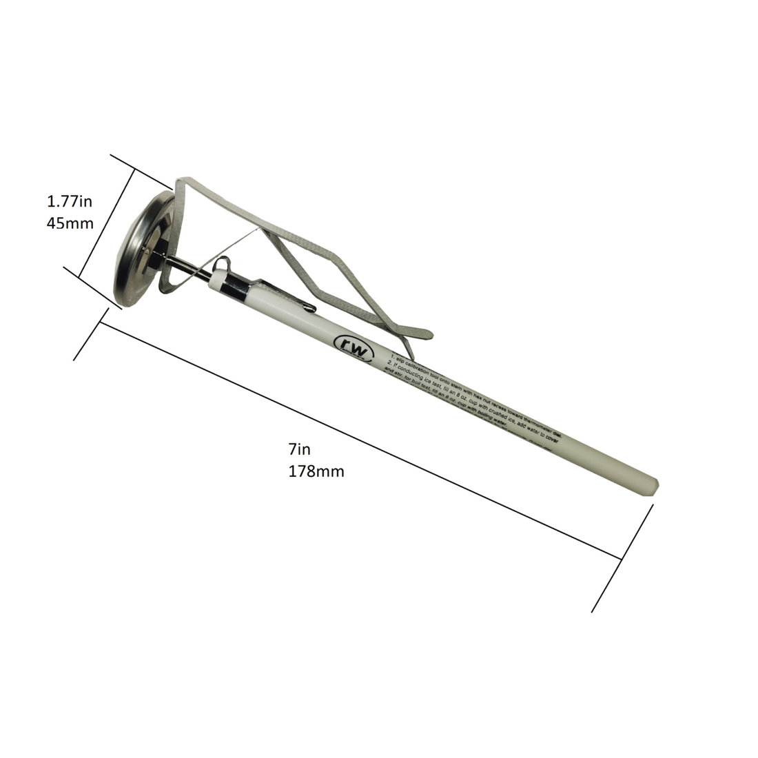 Original Easy Steam Thermometer, 1.75in Face, 7in Stem, 97105